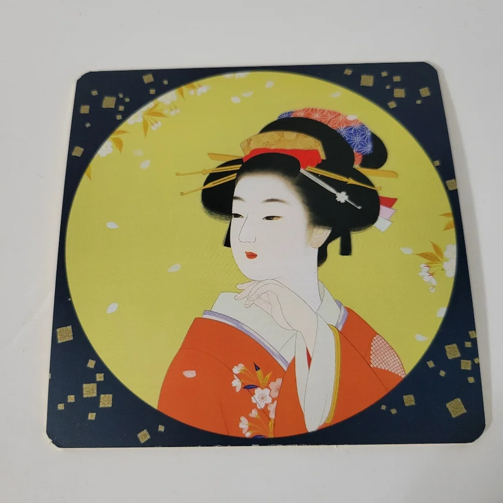Japanese Bijinga Coaster Set of 6